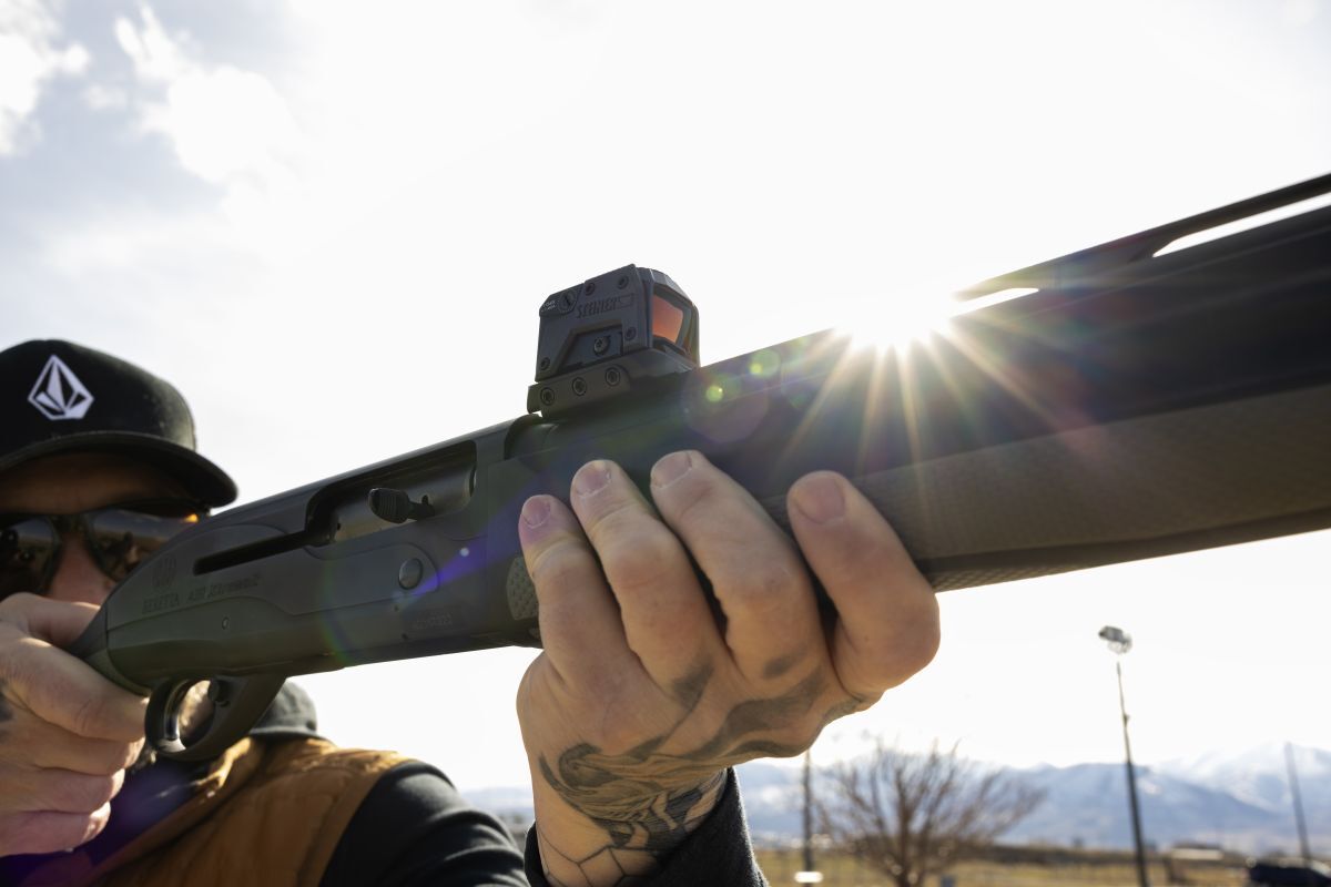 enclosed red dot on shotgun