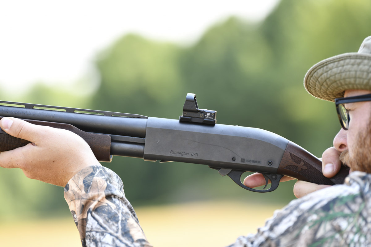 Warne Universal Receiver Red Dot Mount on Shotgun