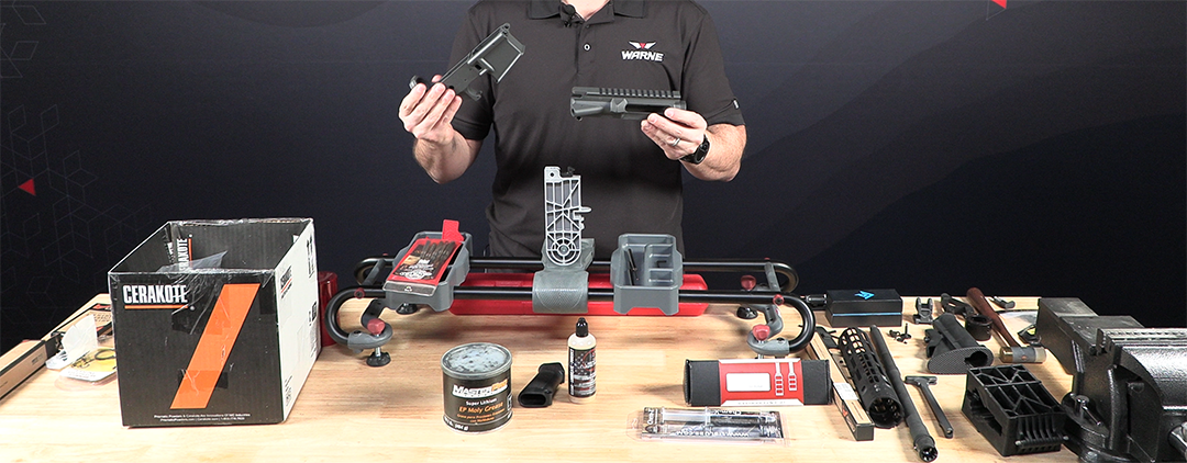 Parts and Tools for building an AR15 style rifle