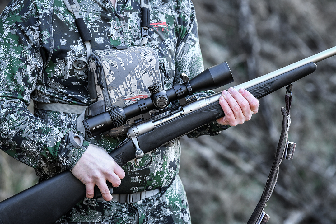 savage rifle with warne scope mounts
