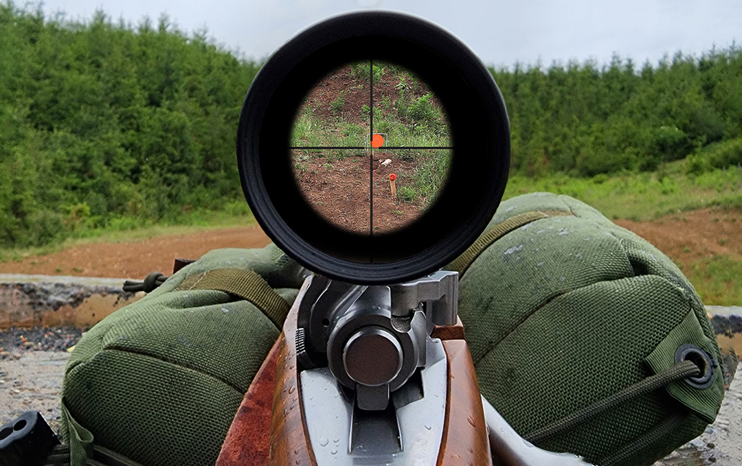 example of scope too far forward to get proper eye relief on a scope