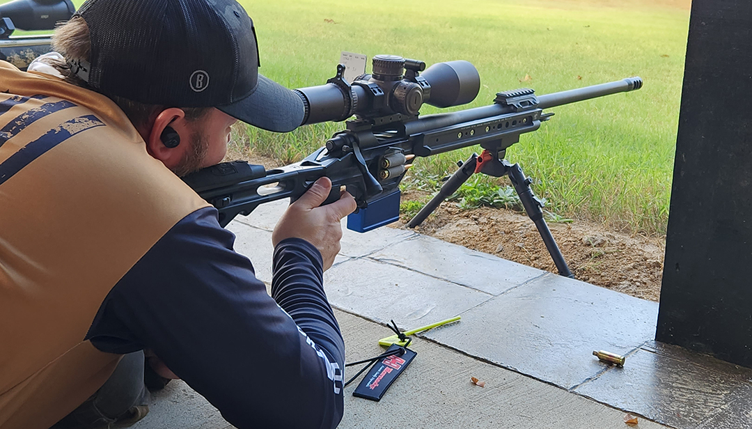 PRS Shooter shooting with a Skyline precision bipod