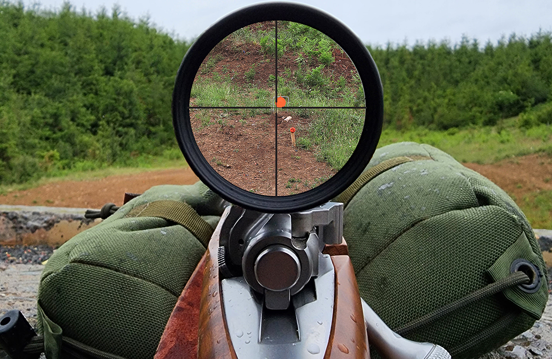 example of correct eye relief on a scope